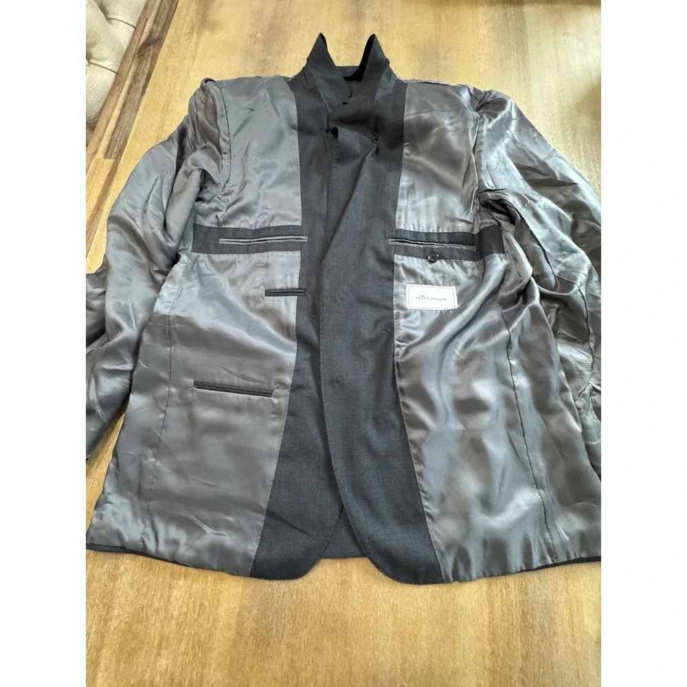 Peter millar Sport Coat Blazer 44 R Gray Wool‎